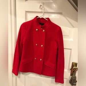 Talbots Red Double-Breasted Pea Coat